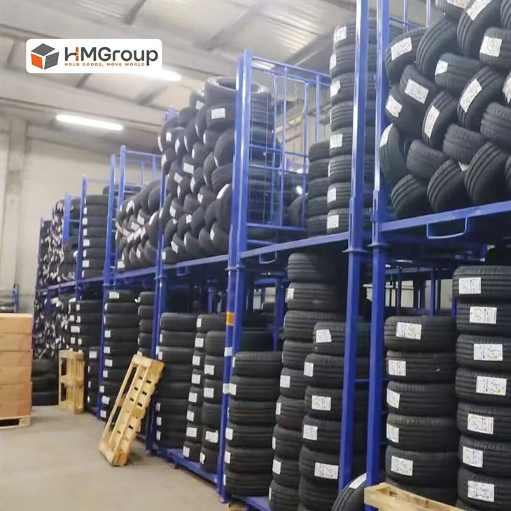 Blue Tyre Storage Rack high quality