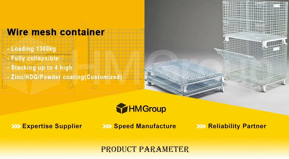 Folding Steel Wire Container