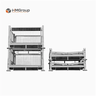 Pallet thép gấp lồng